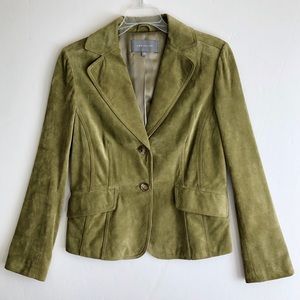 Ann Taylor suede two button collared jacket